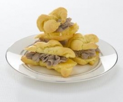 Piccole brioches al paté di anatra e arancia