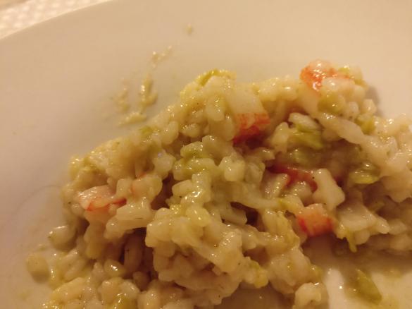 Risotto zucchine e surimi