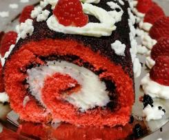 Rotolo di pasta biscotto rosso (red velvet - san valentino)