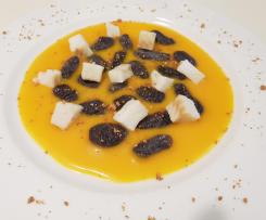 Gnocchi neri con crema di zucca, amaretti e baccalà "contest gnocchi"