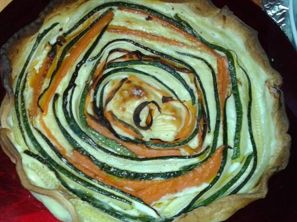 Torta salata vortice di verdure