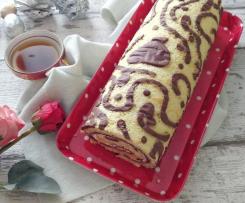 Rotolo dolce con decori senza glutine