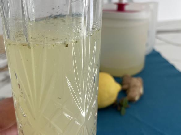 Bevanda allo zenzero, limone e menta