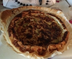 torta salata porri, zucchine e gorgonzola