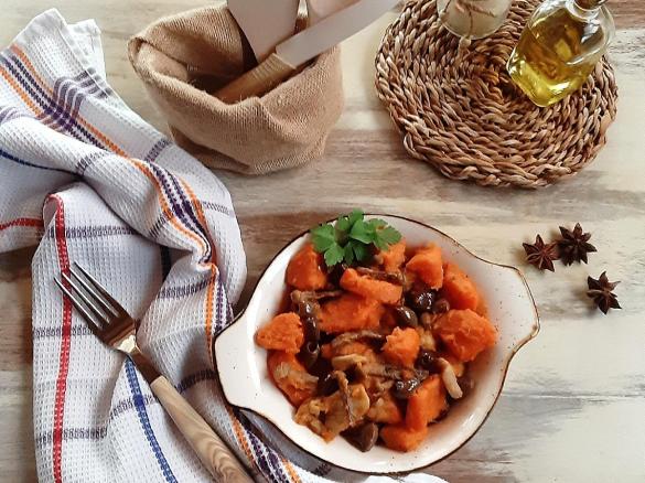 Contorno di funghi misti batata e olive taggiasche (contest funghi)