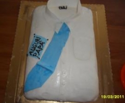 torta in mmf decoro camicia  per la festa del papà