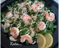 Insalata di granchio granciporro e code di mazzancolle tropicali su letto di valeriana con maionese allo zenzero - Contest insalate di pesce