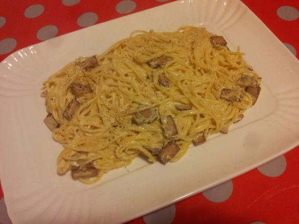 Spaghetti alla carbonara Vegan