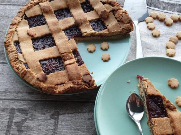 CROSTATA DI MANDORLE CON MARMELLATA DI FICHI