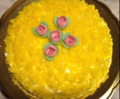 torta mimosa con crema chantilly al limone