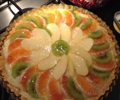 Crostata alla frutta con crema yogurt ricotta