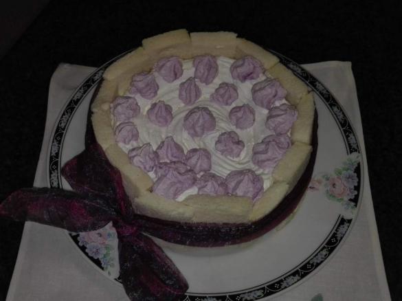 Charlotte con semi di lavanda -CONTEST DOLCI SENZA FORNO -