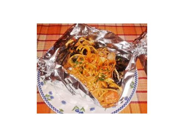 Spaghetto ricco al cartoccio