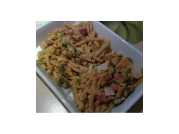 Passatelli con Zucchine, Speck e Pomodorini Ciliegia