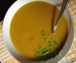 Crema di carote con piselli