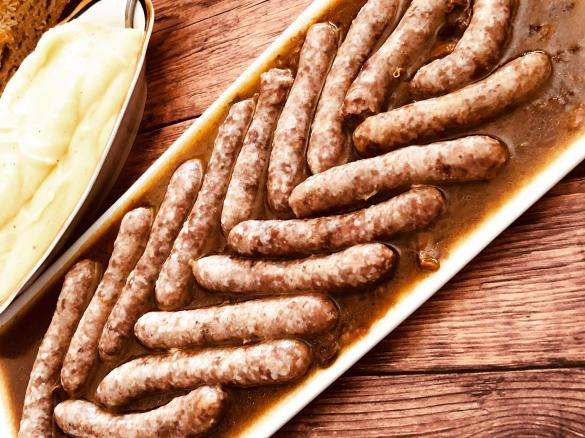 Salsiccia con porcini e pure di patate