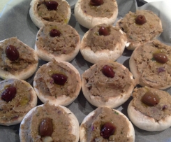 Funghi ripieni melanzana e noci