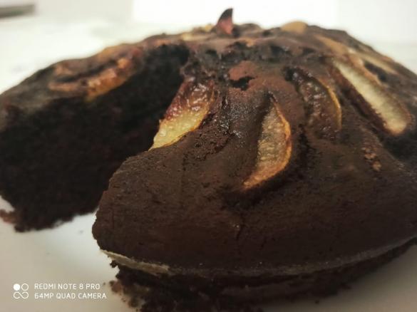 Torta cioccolato e pere
