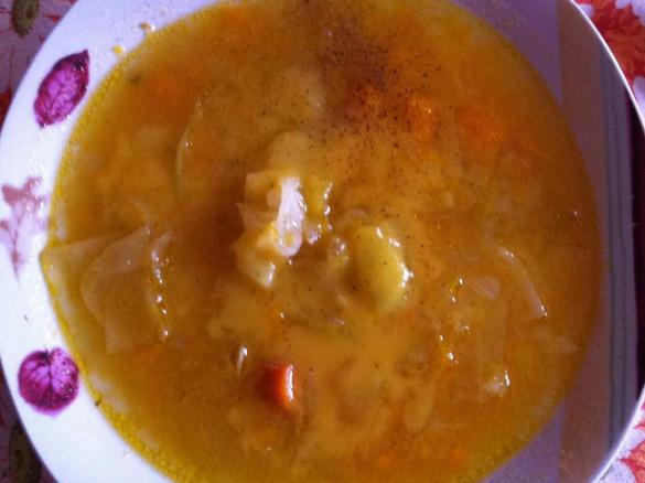 Zuppa di stagione con verza e zucca