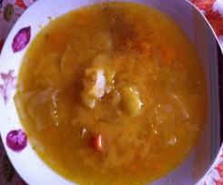 Zuppa di stagione con verza e zucca