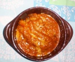 Terrina di polenta salsiccia e funghi