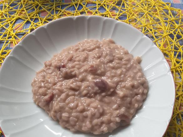 Risotto alle ciliegie e robiola