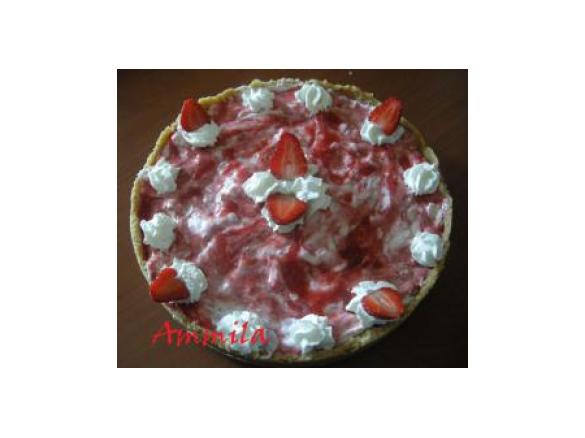 Cheesecake variegata alle fragole
