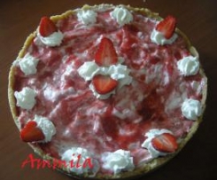 Cheesecake variegata alle fragole