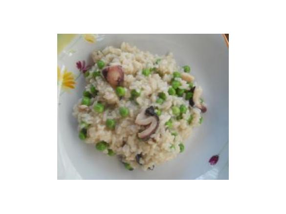 Risotto con Polpo e Piselli
