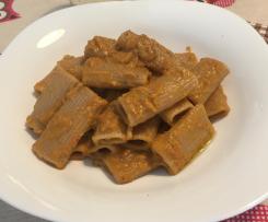 PASTA CON CREMA DI MELANZANE E POMODORI