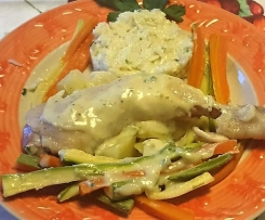 Cosciotti di pollo con verdure e riso in salsa (Contest cottura multilivello)