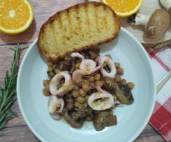 Contest funghi ~~ INSALATA  AUTUNNALE CON FUNGHI AL PROFUMO DI ARANCIA