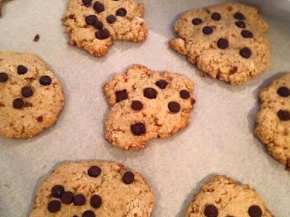 cookies integrali con gocce di cioccolata