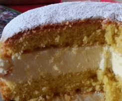Torta di Compleanno (di mio marito) con crema di ricotta e panna