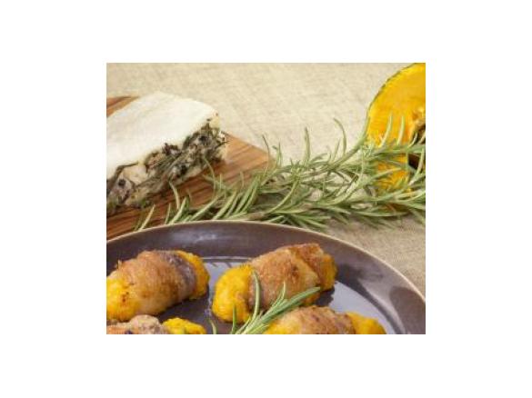 Involtini di zucca al lardo di colonnata