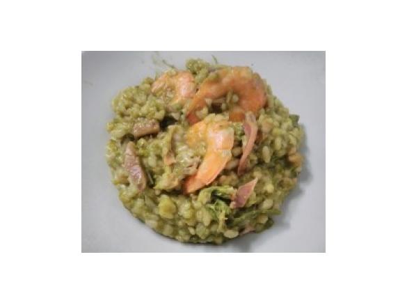 Risotto frutti di mare e asparagi