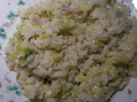 Risotto ai cavolini di bruxelles e gongorzola