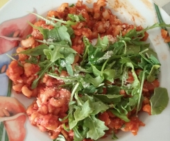 RISO INTEGRALE CON FAGIOLI DALL'OCCHIO AL POMODORO