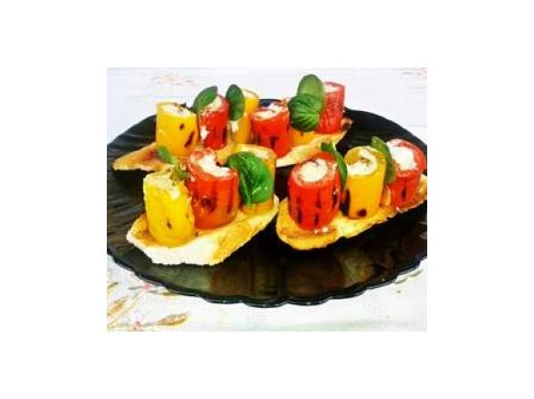 Bruschetta di peperoni finger food