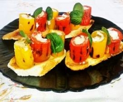 Bruschetta di peperoni finger food