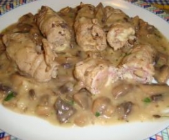 involtini di carne con funghi