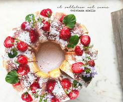 Ghirlanda alle fragole con crema di burro e mascarpone