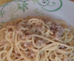 Spaghetti con salsiccia