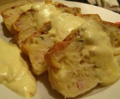 Plumcake con fonduta di formaggi