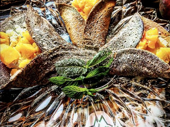 Crêpes di grano saraceno pesche  e ricotta /Contest pesche