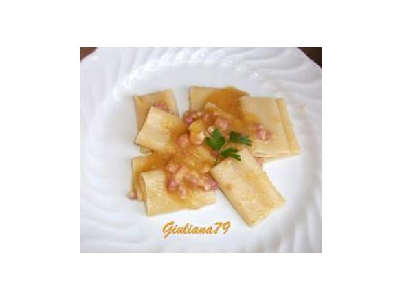 Paccheri con Crema di Zucca e Pancetta Affumicata