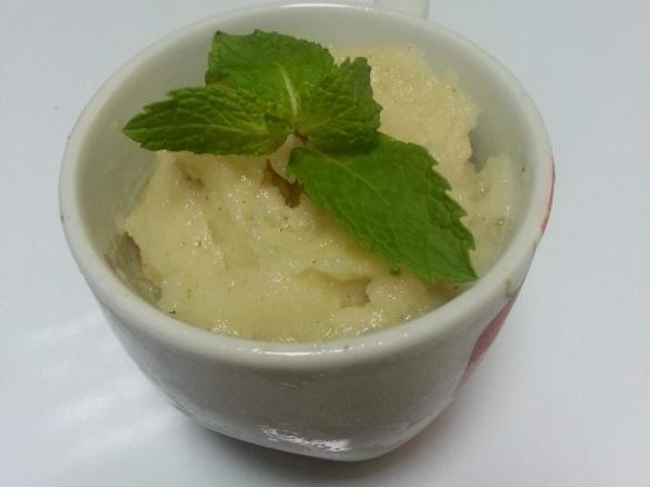 Aperitivo-sorbetto melone verde menta e rum