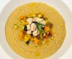 Passatina di ceci con dadolata di verdure e pesce spada al profumo di rosmarino - della blogger Cristina