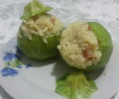 Scrigni di zucchina ripieni di riso