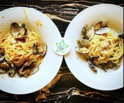 Pasta con arselle cotte al varoma